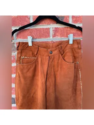 Vintage Continental leather Fashions Suede Leather Pants [COPY] thumbnail 3