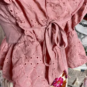 Boutique NEW Pink Eyelet Top thumbnail 8