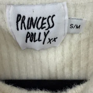Princess Polly White Knit Sweater Size S/M thumbnail 3