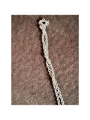 Clear Heart Gemstone Silver Tone Chain Necklace thumbnail 7