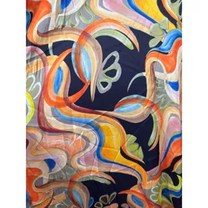 Nicole Miller New York‎ Abstract Swirl Print V-Neck Maxi Dress Multicolor M NWT thumbnail 6
