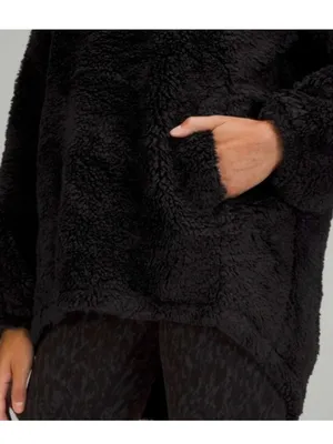 Lululemon Warmth Restore Sherpa Funnel Neck Pullover Black Size thumbnail 5