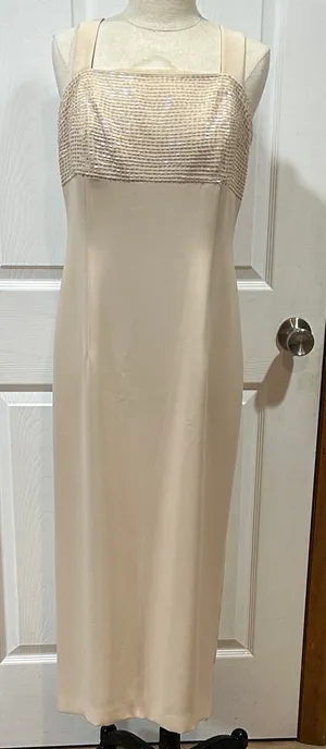 Ceeam/Tan Formal Dress – Talbots Petites Size 8 thumbnail 1