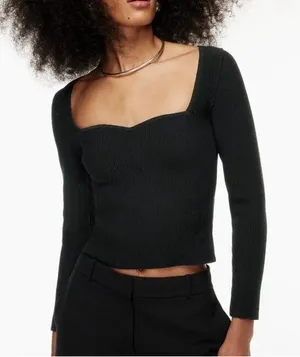 Aritzia Sculpt Knit Sweetheart Longsleeve thumbnail 1