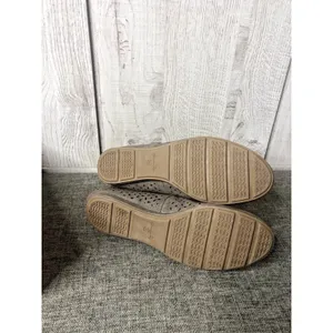 American Rag Womens Shoes Flats Size 6.5 Taupe Brown Ankle Strap Back Zipper thumbnail 6