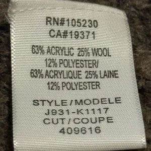 Joie Women’s M Brown Wool Alpaca Blend Bouclé Open Front Long Cardigan thumbnail 5