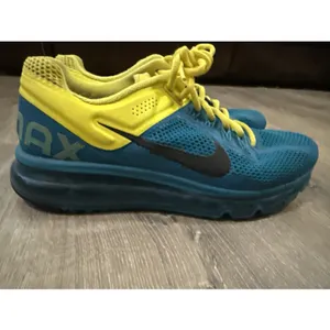 Nike Air Max‎ 2013 Women's Size 8.5 Running Shoes Teal Yellow thumbnail 4
