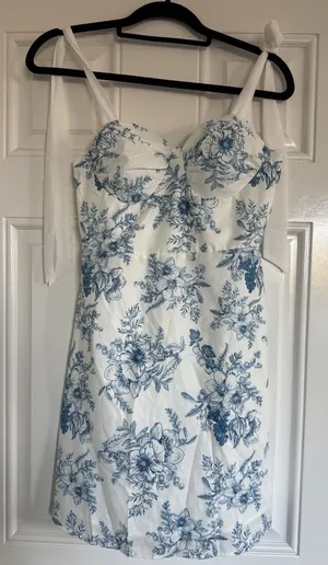 Blue and White Dress thumbnail 1