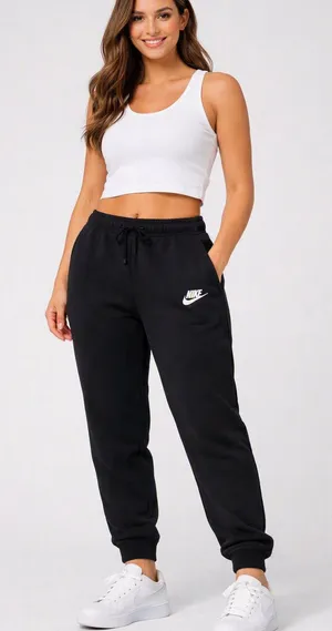 Nike Black Fleece Joggers Women’s 2XL Cropped NWOT thumbnail 1