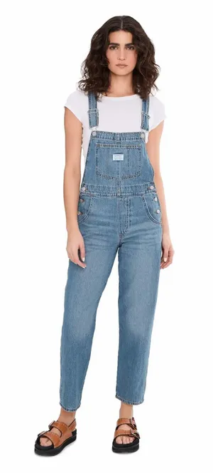 Levi’s Women’s Vintage Jeans Cotton Denim Overalls in Medium Wash XS thumbnail 1