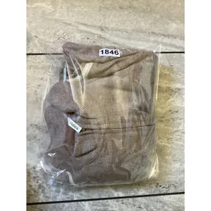 Halara NWOT Women Ribbed Knit Track Jacket Taupe Brown Zip Mock Neck Striped M thumbnail 7