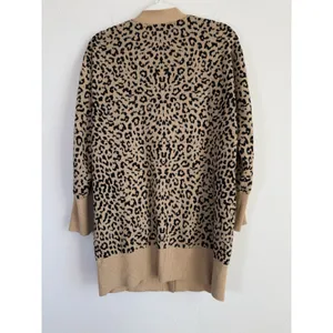J.Crew Leopard V Neck Merino Wool‎ Blend Cardigan Sweater Womens Size S Preppy thumbnail 12