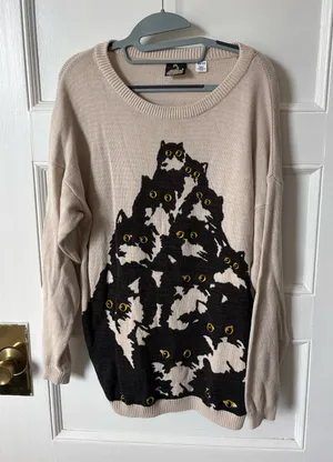 Pretty Snake x Urban Outfitters Crazy Cat Sweater thumbnail 1