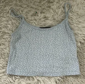 Brandy Melville Blue Floral Print Tank Pajama Top thumbnail 1