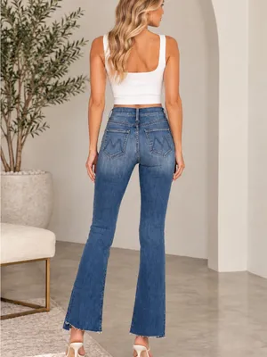 NEW MOTHER “The Runaway Step Fray” Jeans – A Night in Havana, Size 28 thumbnail 2