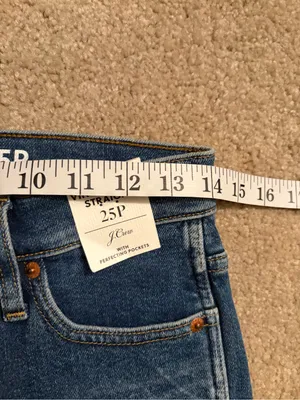 J. Crew women’s vintage slim straight blue jeans denim size 25P petite NWT thumbnail 12
