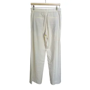 J.Jill Love Linen Cream Wide Leg Pleated Trousers High Rise Side‎ Zip Size XS thumbnail 4
