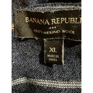 BANANA REPUBLIC‎ Women's Sweater Long Sleeve Striped 100% Merino Wool Size XL thumbnail 4