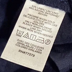 Ann Taylor Navy Blue Linen Blend Wide Leg Belted Trousers Pants 826676 Sz 4 NEW thumbnail 7