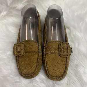 Ugg Australia Beige Fur‎ Lined Logo Buckle Loafer Size 7 A1 thumbnail 2