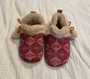 Ariat Women's Snuggle Bootie Slippers Red Aztec Print thumbnail 1