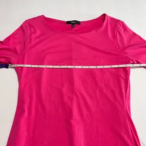 NWT Lulus Comeback Baby Hot Pink Long Sleeve Knit Dress‎ LARGE thumbnail 7