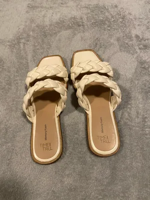 Time and Tru Braided Two Band Memory Foam Sandals thumbnail 3