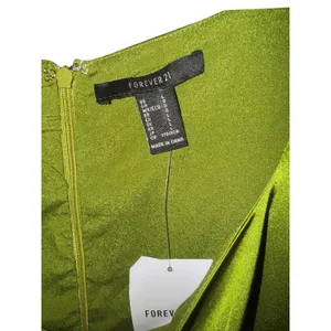 New Forever 21 Satin Ruched Mini Dress Women's‎ Large Green Sexy Event Wedding thumbnail 8