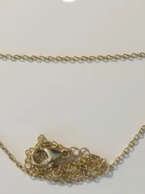 Francesca's 14K Gold Plated Cubic Zirconia Initial T Pendant Necklace thumbnail 3