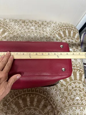 Coach Park Large Carryall F23268 in Red Pebbled Leather thumbnail 5