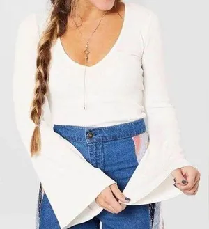 Free People Charlie Bell Sleeve Bodysuit thumbnail 1