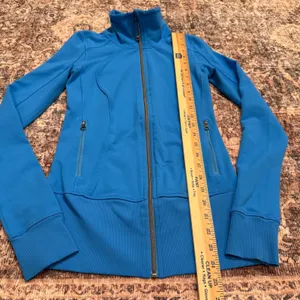 Lululemon Asana Zip Up Jacket Womens 2 Blue Fitted‎ Athleisure Yoga thumbnail 7