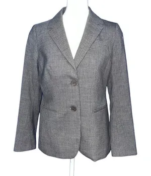 ‎Talbots gray & white pinstriped blazer 4P thumbnail 1