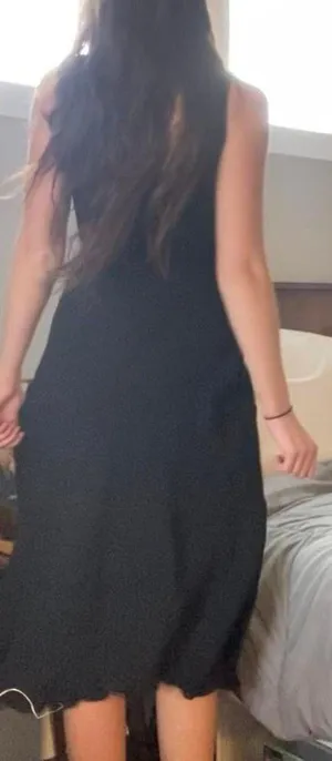 The most stunning vintage 1990s silk chiffon black dress 🖤 thumbnail 4