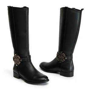 Tory Burch Womens‎ Leather Amanda Tall Riding Boots Size 7 Black Equestrian thumbnail 3