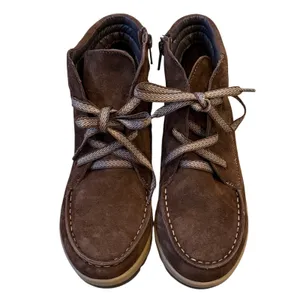 NWOT David Tate Chocolate Suede Chukka side zip forest Boots Y2K 7.5 thumbnail 3