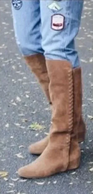 ✨ISOLA Tall Knee High Suede Wedge Sz 7.5 Boots✨ thumbnail 1