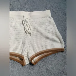 Fore knit shorts cream white and brown small thumbnail 3