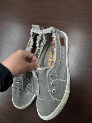 Blowfish Marley Sweet Gray Colored Canvas Slip-On Shoes Size 9 thumbnail 3