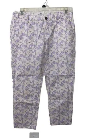 5/$30🎈 LOGG by H‎ & M women’s floral ankle pants size 12 thumbnail 1