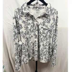 Haven Well Within $78 Women's XXL Organic Cotton Jersey Magnolia Pajama Shirt thumbnail 2