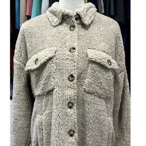 Thread & Supply Women's Tan Flagstaff Sherpa Over Sized Shirt Jacket S NWOT thumbnail 4