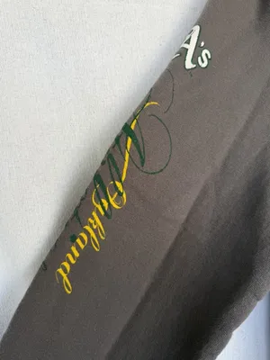 Oakland Athletics A’s Gray Full Zip Hoodie Womens S MLB thumbnail 3