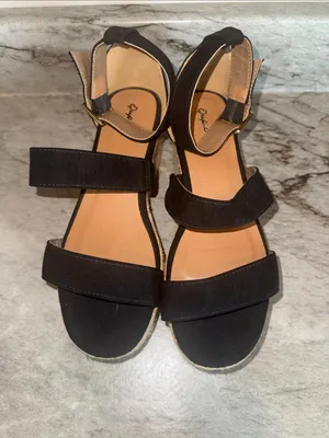 Qupid Black Platform Espadrille Sandals with Ankle Strap thumbnail 3