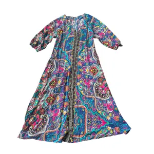 Johnny Was Multicolor Paisley Maxi Dress thumbnail 3