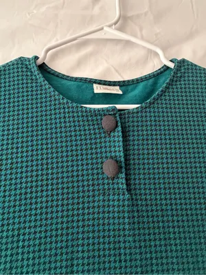 Honors Maternity Houndstooth Size M Green 3/4 Sleeve Top(A659) thumbnail 5