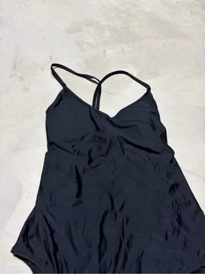 Aerie Classic Black One-Piece Swimsuit full coverage m long thumbnail 5
