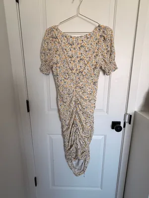 Bardot Cindy Floral Ruched Sweetheart Midi Dress thumbnail 6