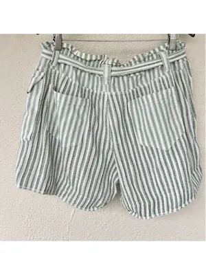 Free People Fp One Harriet Striped Shorts Mint Chip Combo Pocket M Coastal Beach thumbnail 5