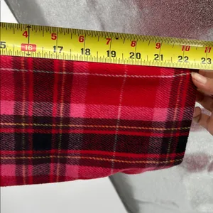 Old Navy Women’s Long Coat Red Tartan Plaid Oversized Soft Brushed Duster~L thumbnail 9